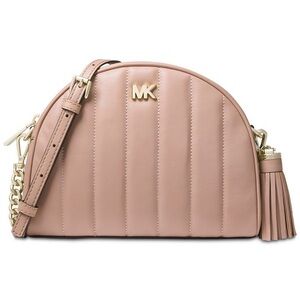 NWT Michael Kors Quilted Leather Half Moon Crossbody